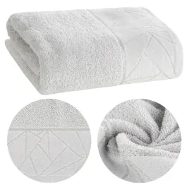 recznik-kapielowy-cleo-srebrny-bialy-70x140-cm-bawelna-gruby-chlonny-miekki