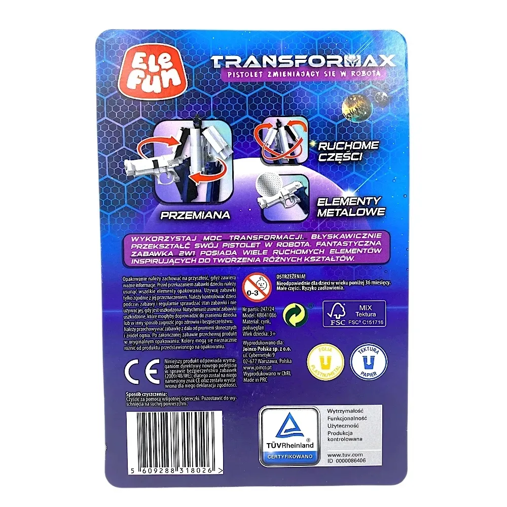 elefun-transformax-2w1-pistolet-robot-brazowy