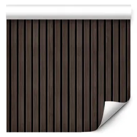 tapeta-w-rolce-drewniane-lamele-ciemne-lamel-deski-salon-sypialnia-05x10m
