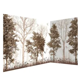 fototapeta-narozna-brazowy-las-polana-drzewa-ptaki-do-sypialni-xxl-550x250