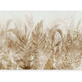 fototapeta-liscie-natura-bezowa-paprocie-gaszcz-roslin-do-salonu-3d-200x140