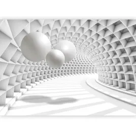 fototapeta-samoprzylepna-3d-optyczna-tunel-kulki-biala-przestrzenna-343x256