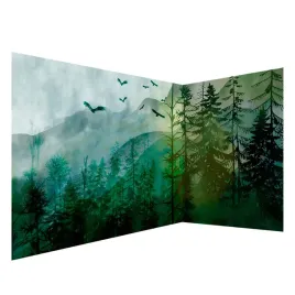 fototapeta-narozna-pejzaz-las-gory-ptaki-o-poranku-natura-do-salonu-550x250