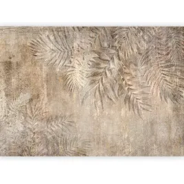 fototapeta-liscie-paprocie-natura-beton-nowoczesna-tapeta-na-sciane-200x140
