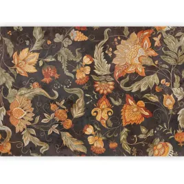 fototapeta-kwiaty-liscie-natura-ciemne-tlo-vintage-retra-do-salonu-400x280
