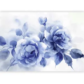 fototapeta-akwarelowe-blekitne-roze-kwiaty-paki-tapeta-do-salonu-3d-500x350