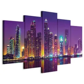 obraz-5-czesci-tryptyk-dubaj-miasto-noca-panorama-do-salonu-jadalni-200x100
