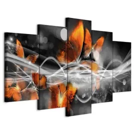 obraz-5-czesci-tryptyk-motyl-motyle-abstrakcja-dekoracja-na-sciane-200x100