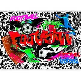 fototapeta-graffiti-pilka-streetart-czerwony-mlodziezowa-sypialnia-400x280