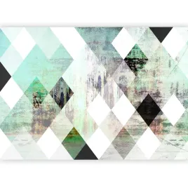 fototapeta-geometryczny-wzor-kratka-zielen-nowoczesna-tapeta-salon-400x280