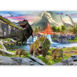 fototapeta-dinozaury-wulkan-tapeta-dziecieca-do-pokoju-dziewczynki-350x256