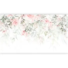 fototapeta-kwiaty-roze-ogrod-wiszace-listki-tapeta-na-sciane-salonu-500x280