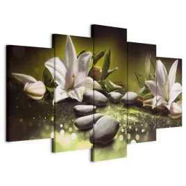obraz-5-czesci-tryptyk-kwiaty-lilie-natura-zen-do-salonu-nowoczesny-200x100
