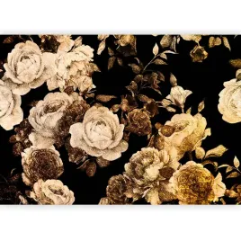 fototapeta-kwiaty-piwonie-ciemne-tlo-tapeta-retro-vintage-salon-3d-400x280