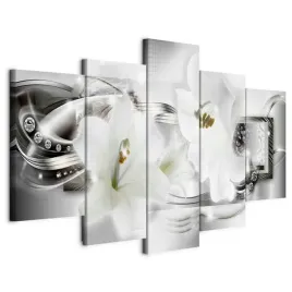 obraz-5-czesci-tryptyk-3d-kwiaty-lilie-glamour-nowoczesny-do-salonu-200x100
