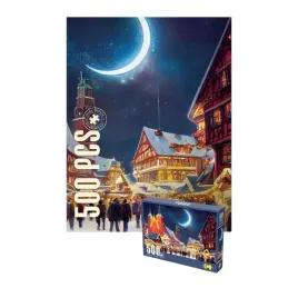 puzzle-500-elementow-swiateczne-miasteczko-z-ksiezycem
