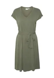 vila-sukienka-z-wiazanym-paskiem-w-kolorze-khaki-z-dekoltem-v-xl-xqa