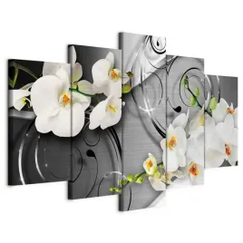 obraz-5-czesci-kwiaty-orchidea-storczyk-glamour-nowoczesna-salon-200x100