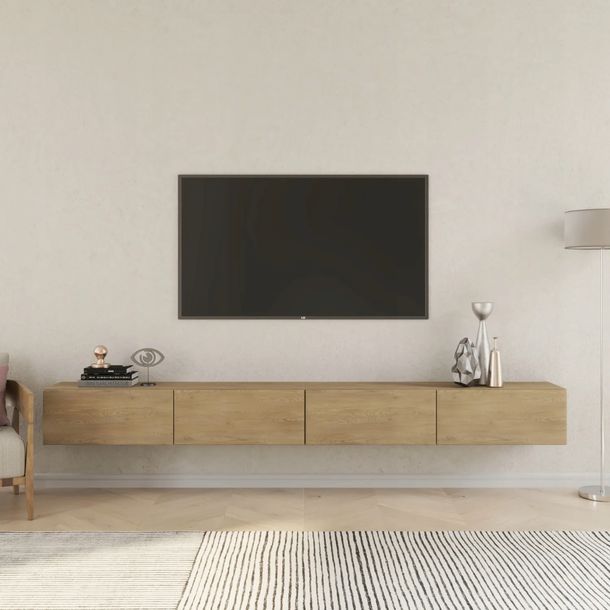 SZAFKA RTV POD TELEWIZOR KOMODA WISZĄCA 240 CM DĄB CREMONA TORRO