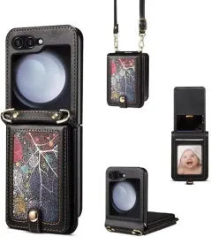 gronda-etui-skorzane-do-samsung-galaxy-z-flip5-portfel-pasek-czarny