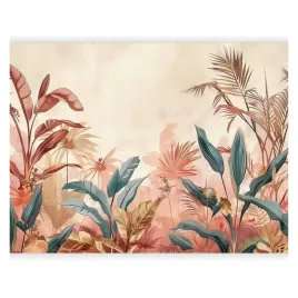 fototapeta-premium-tropikalne-liscie-pejzaz-terracota-do-salonu-3d-350x256