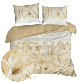 posciel-liscie-160x200-cm-bawelna-satynowa-komplet-2-poszewki-bawelniana