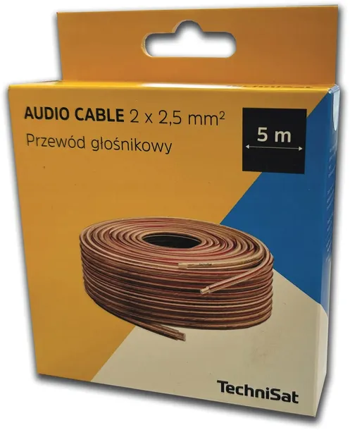 kabel-przewod-glosnikowy-technisat-2-x-25mm-5m-hi-fi-audio-cca-miedz-ofc-stan-opakowania-oryginalne