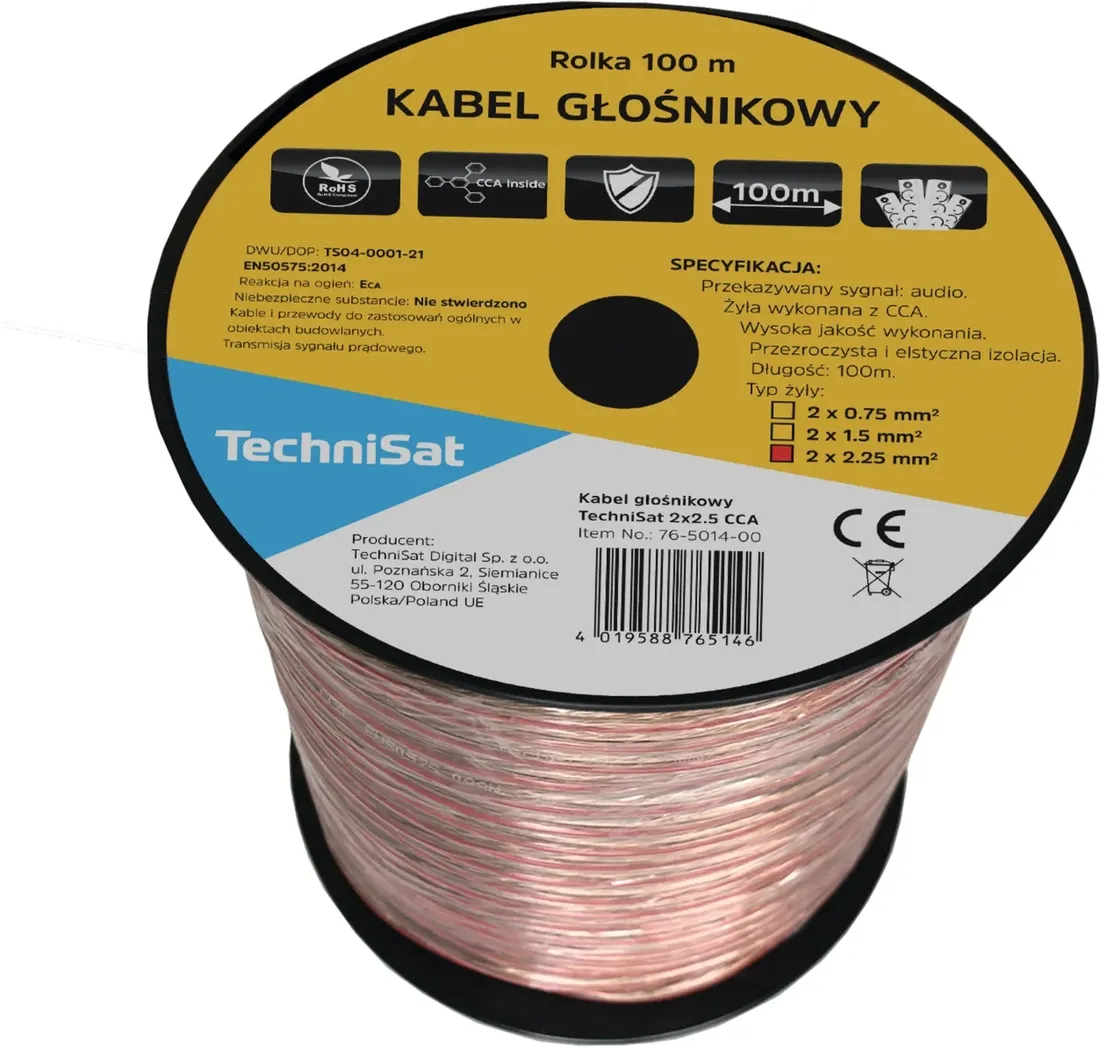 kabel-glosnikowy-technisat-2x25mm-szpula-100m-cca-miedz-ofc-hi-fi-szpula-stan-nowy