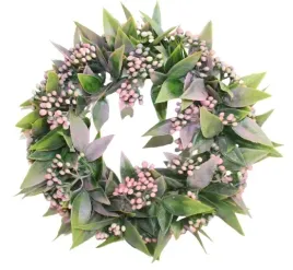 wianek-dekoracyjny-z-jarzebinkami-rozowy-24-cm