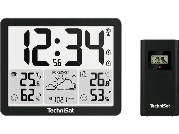 Stacja pogodowa bezprzewodowa czujnik termometr TechniSat IMETEO 310 czarna