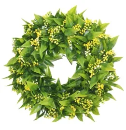 wianek-dekoracyjny-z-jarzebinkami-zolty-32-cm