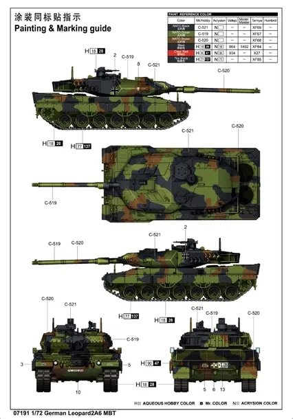 trumpeter-07191-german-leopard-2a6-mbt-1-72-okres-po-ii-wojnie-swiatowej