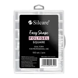 silcare-easy-shape-polygel-formy-do-akrylozelu-clear-dual-square-100szt