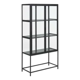 czarna-witryna-regal-na-ksiazki-naczynia-do-salonu-jadalni-seaford-150-cm