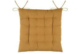 poduszka-na-krzeslo-duo-38x38-cm-miodowa-bawelna-troczki-siedzenie-pikowana