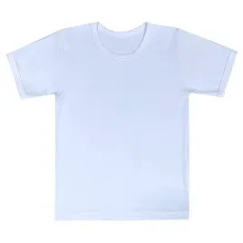 biala-bluzka-128-t-shirt-bawelniany-gladki-koszulka-krotki-r-na-wf-polska
