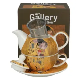 dzbanek-z-filizanka-i-zaparzaczem-pocalunek-klimt-350-ml-do-parzenia-ziolek