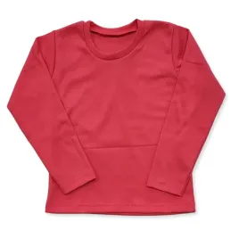dluga-bluzka-122-t-shirt-dlugi-rekaw-gladka-bawelna-100percent-koralowa