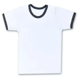 biala-bluzka-98-t-shirt-bawelniany-z-szara-lamowka-koszulka-krotki-rekawek