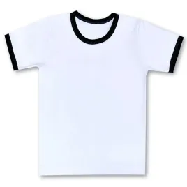 biala-bluzka-146-t-shirt-bawelniany-z-czarna-lamowka-koszulka-na-wf-polska