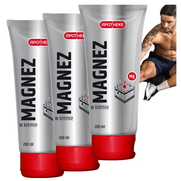 Magnez w kremie dla Sportowców po Treningu Na Nogi Łydki Łagodzący 600ml