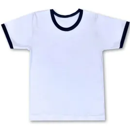 biala-bluzka-134-t-shirt-bawelna-z-granatowa-lamowka-koszulka-na-wf-polska
