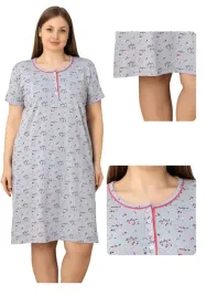 koszula-nocna-jasnoszara-w-rozowe-kwiatuszki-i-biale-kropeczki-3xl