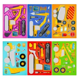 naklejki-kreatywne-budowa-diy-zestaw-kreatywny-6-szt-wodoodporne-koparka