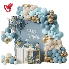 girlanda-balonowa-chrzest-baby-shower-urodziny-zlota-niebieska-luk-scianka