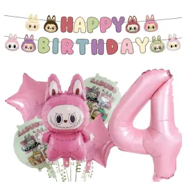 balony-na-4-urodziny-labubu-balon-cyfra-4-rozowa-baner-happy-birthday