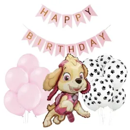 balony-na-urodziny-skye-psi-patrol-lapki-balony-rozowe-balony-urodzinowe