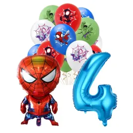 balony-pajak-spider-na-urodziny-zestaw-balonow-spider-cyfra-4-niebieska