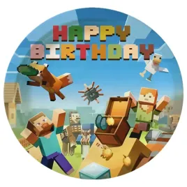 talerzyki-minecraft-papierowe-eco-18-cm-10-szt-zestaw-na-urodziny-zielone