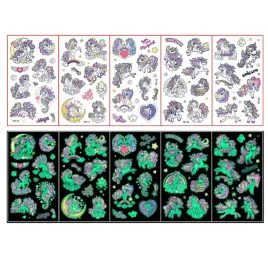 tatuaze-dla-dzieci-5-szt-swiecace-w-ciemnosci-zmywalne-trwale-jednorozce-3